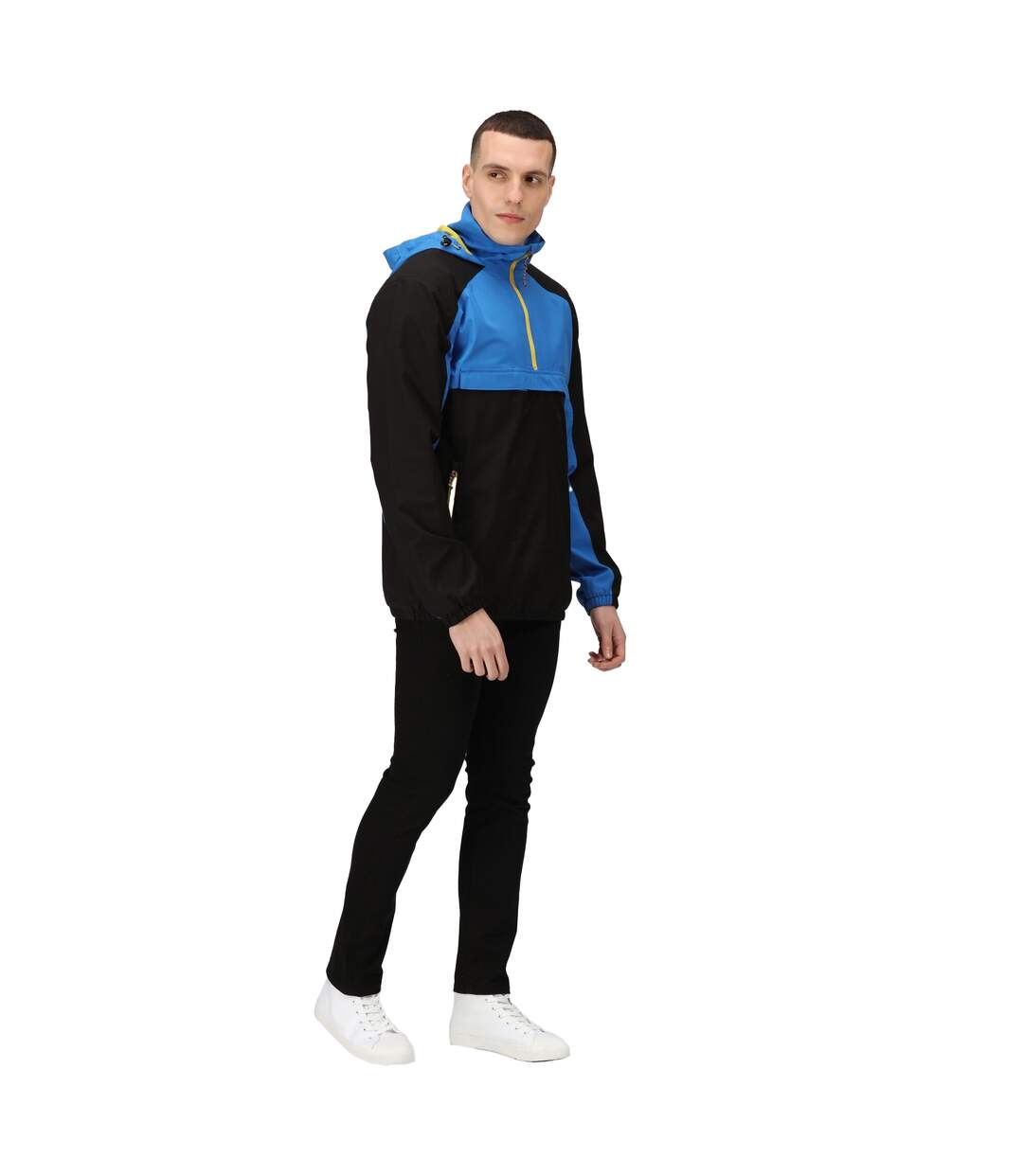 Veste softshell anorak homme noir / bleu foncé Regatta-4