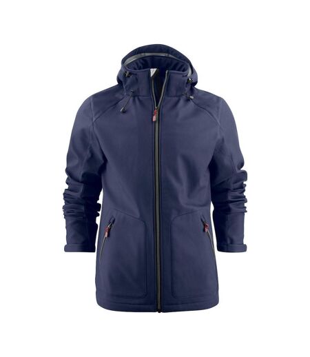 Mens Karting Soft Shell Jacket Navy Printer