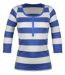 MAYFLOWER DOMINGO2 - Tee-shirt manches 3/4 en coton à rayures blanches et bleues-5