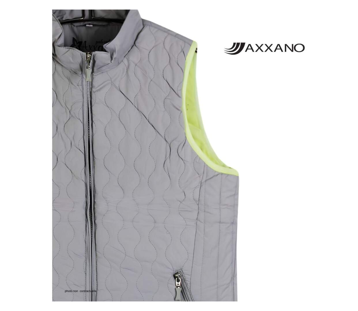 AXXANO AH1170G - Gilet sans manches gris et anis en polyester pour une isolation légère-4
