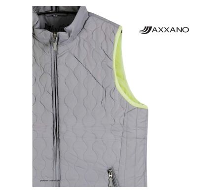 AXXANO AH1170G - Gilet sans manches gris et anis en polyester pour une isolation légère