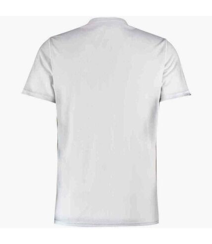 Mens cooltex plus moisture wicking regular t-shirt white Kustom Kit