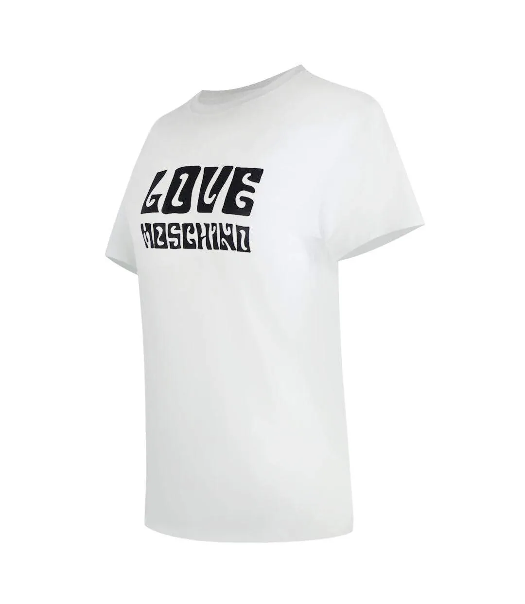 Womens/ladies Bold Logo T-shirt White Love Moschino-3
