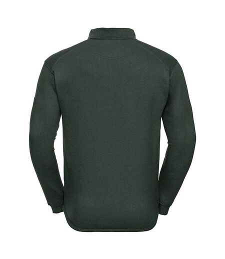 Russell Europe - Sweatshirt avec col et boutons - Homme (Vert bouteille) - UTRW3275