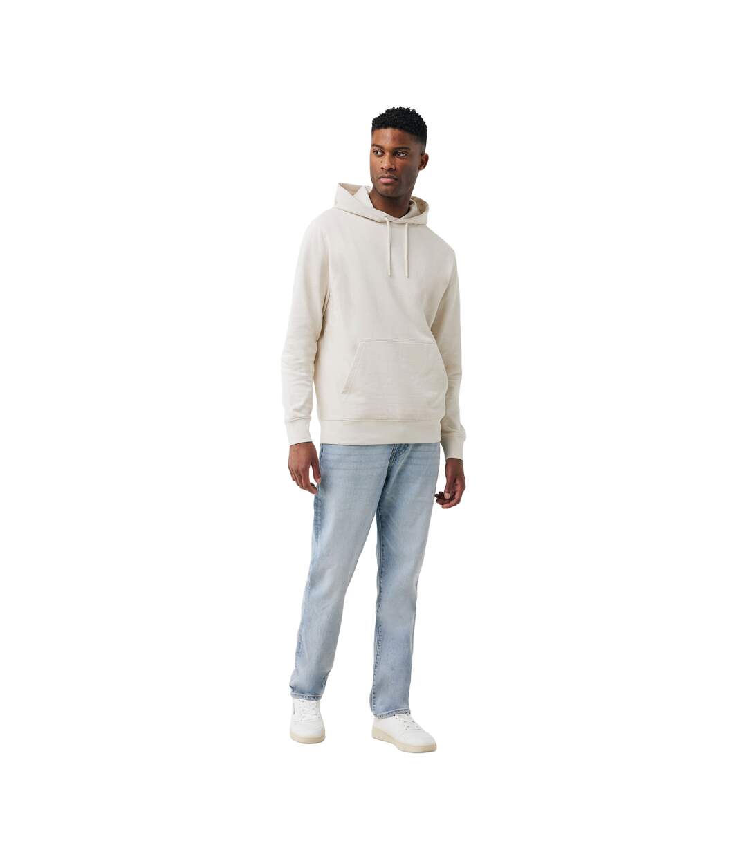 Unisex Adult Rila Recycled Cotton Lightweight Hoodie Ivory White Iqoniq-1