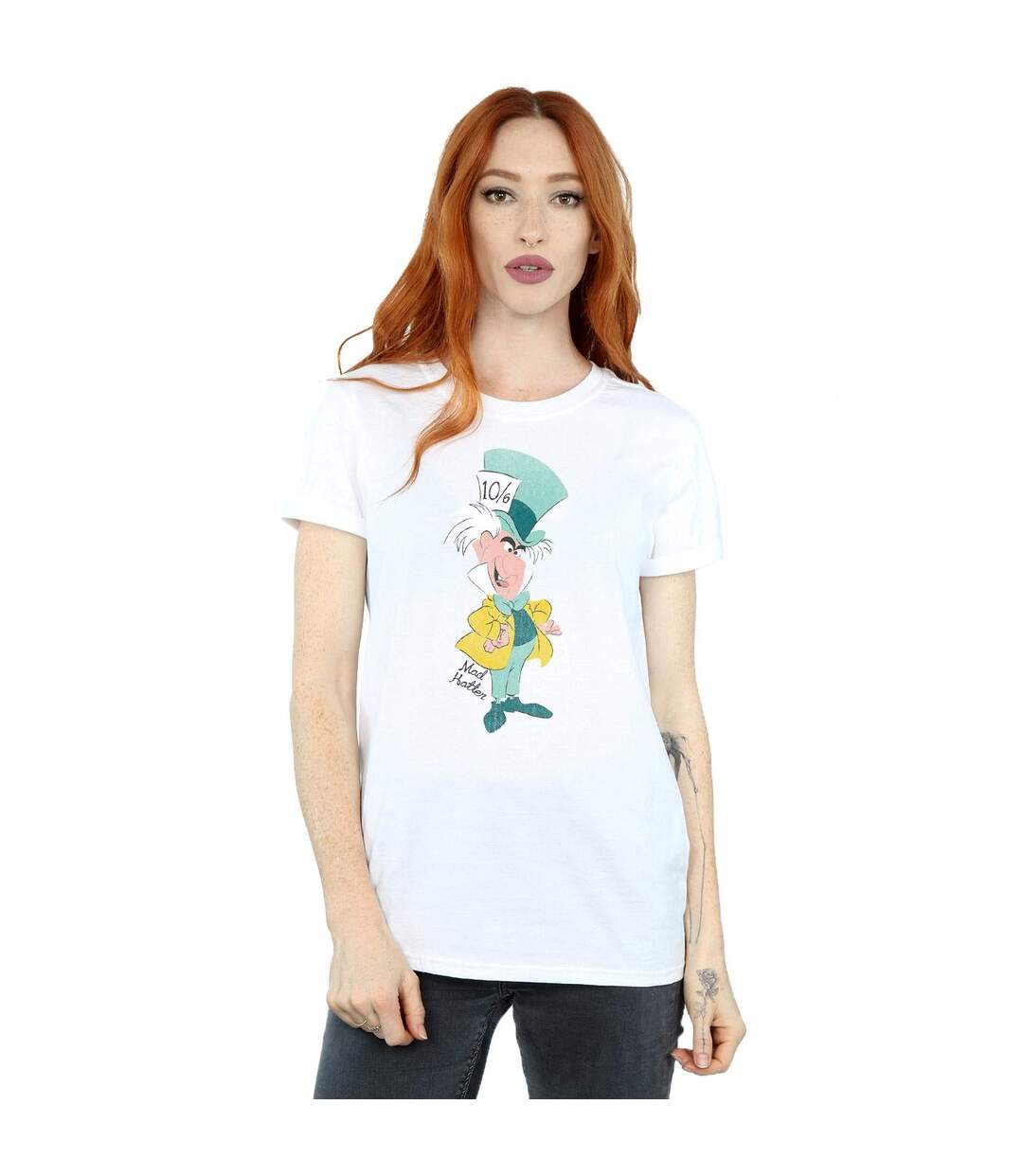 Disney - T-shirt ALICE IN WONDERLAND MAD HATTER CLASSIC - Femme (Blanc) - UTBI8414-2