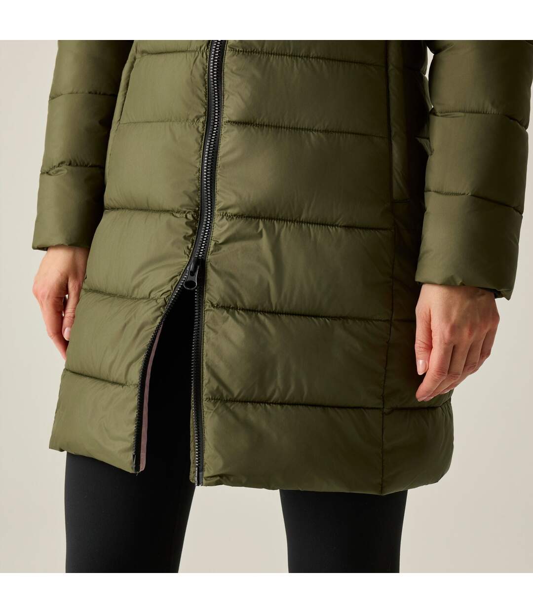 Womens/ladies Amara Padded Jacket Olive Night Black Regatta-4
