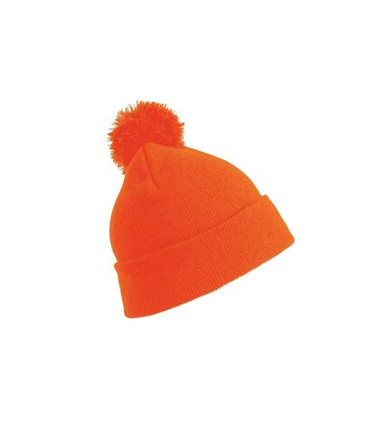 Result Winter Essentials Junior Pom Pom Beanie (Flo Orange) - UTRW7250