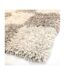 Tapis Déco Shaggy Damero 60x110cm Naturel-2