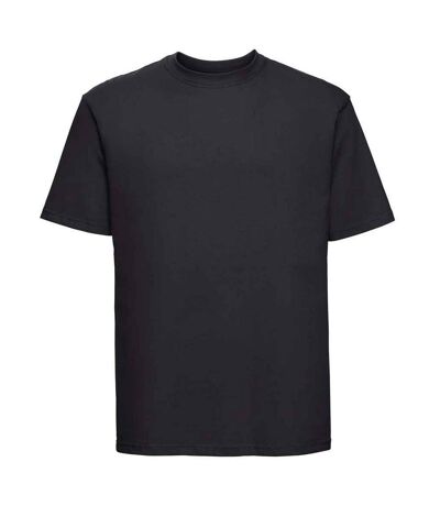 Mens ringspun cotton classic t-shirt black Russell