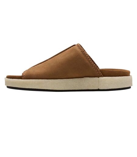 Unisex Adult Overleigh Suede Sliders Brown Clarks Originals