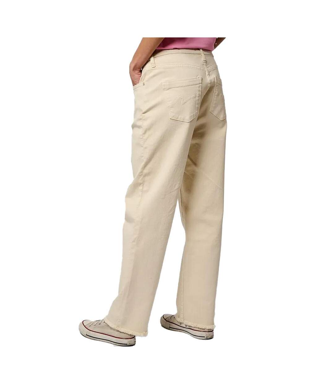 Jean slim beige femme kaporal leony-2
