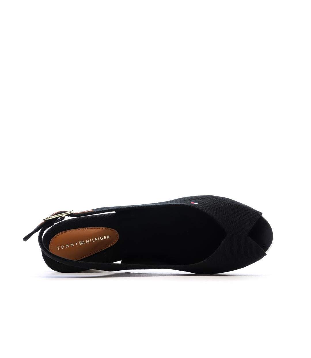 Sandales noires femme tommy hilfiger flags-4