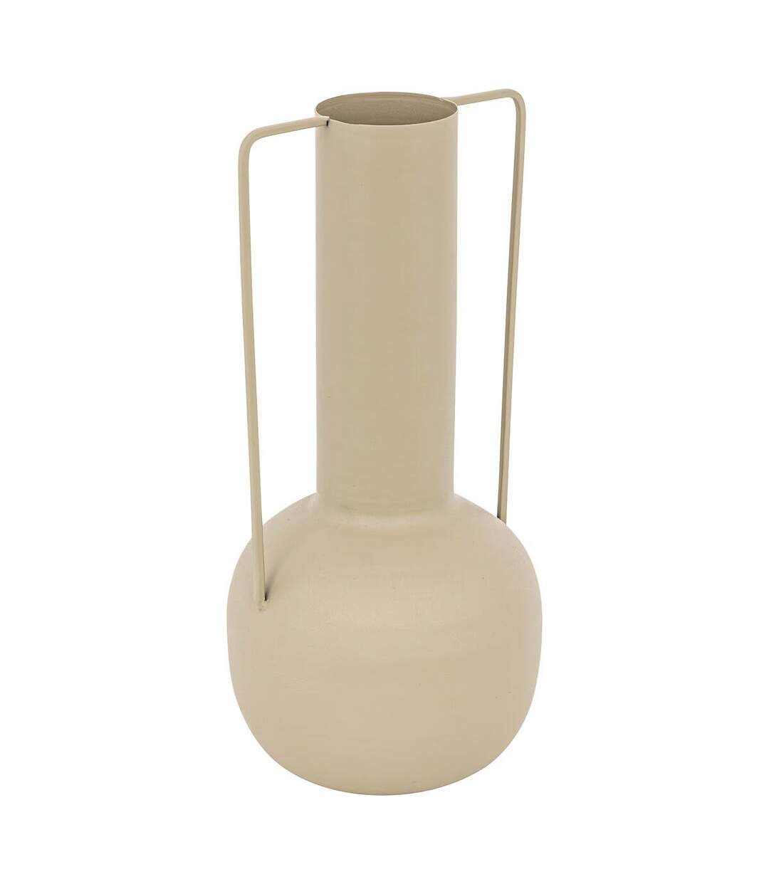 Vase Design en Métal Sylvain 29cm Beige Lin-1