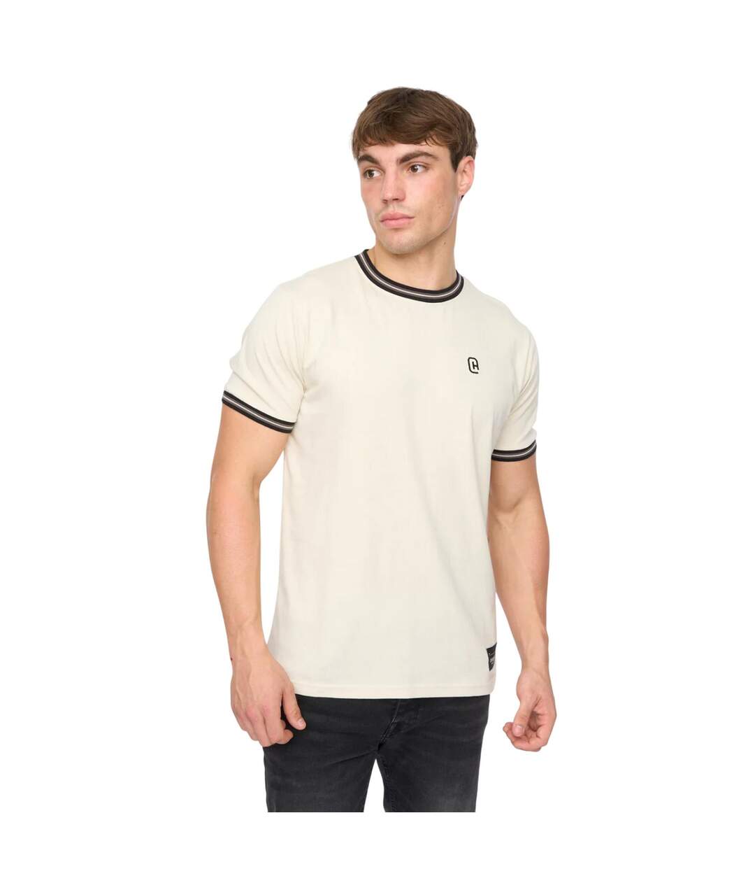 Mens Lamtopi T-shirt White Crosshatch-1