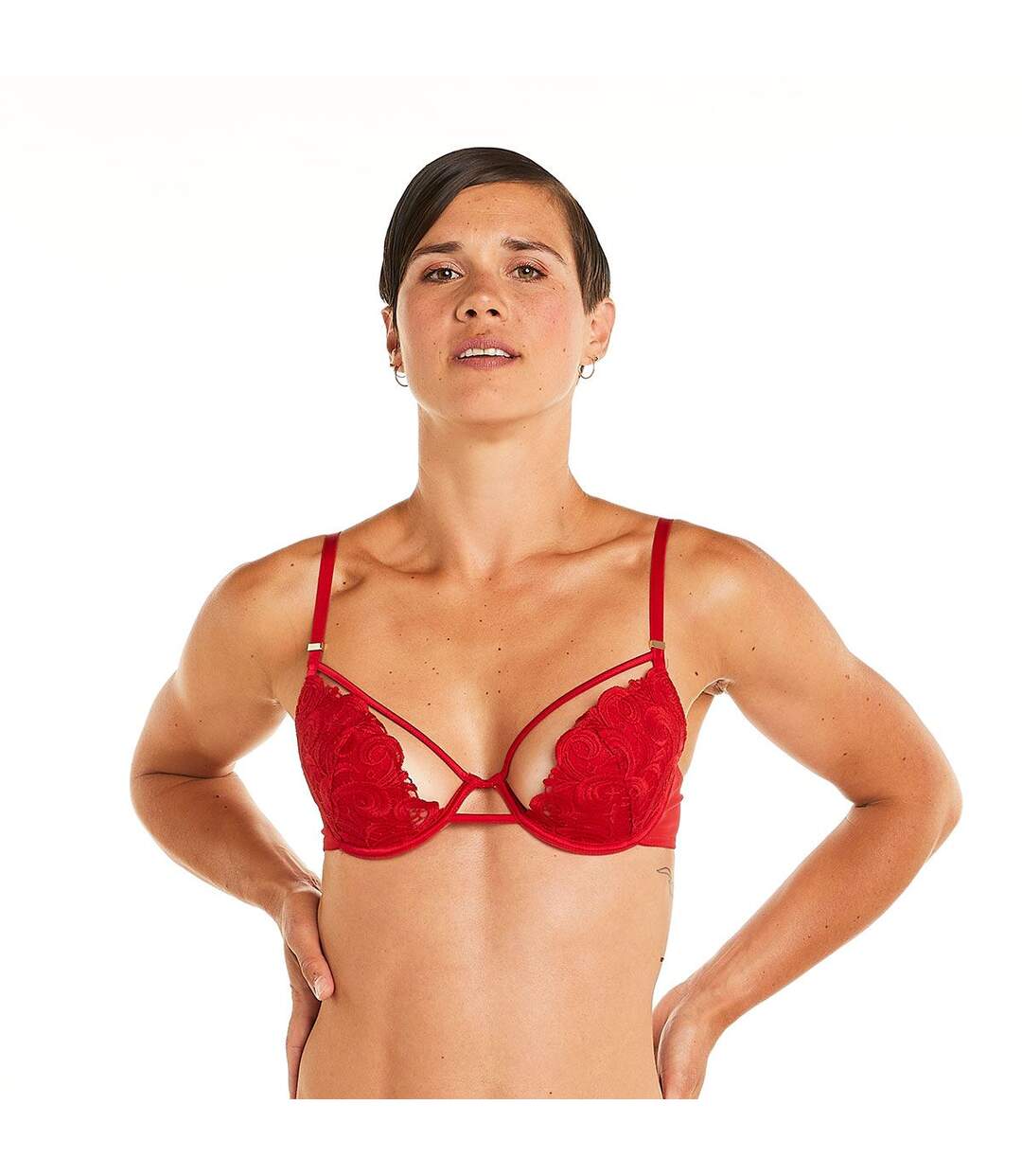 Soutien-gorge ampliforme coque moulée rouge Miracle-2