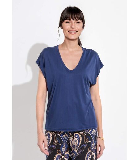 T-shirt fluide manches courtes porté loose