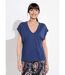 T-shirt fluide manches courtes porté loose-1