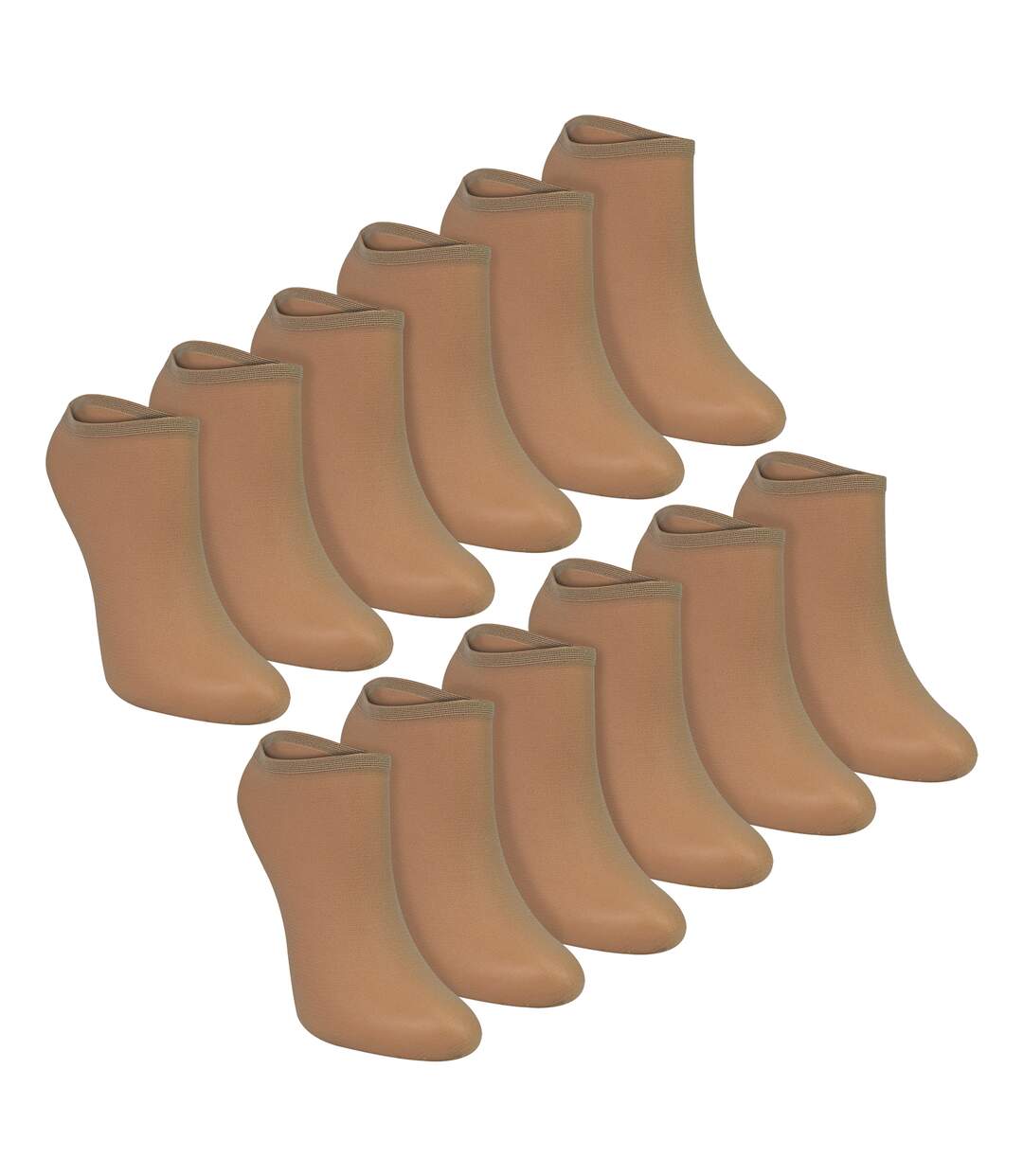 Sock Snob – Lot De 12 Socquettes Invisibles Femme 15 Deniers No Show-1