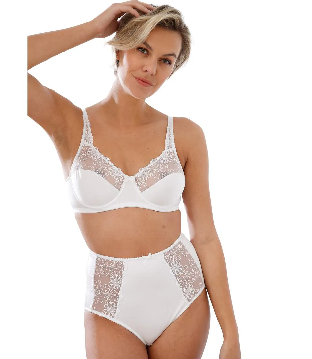 Soutien-gorge avec armatures tulle brodé-3