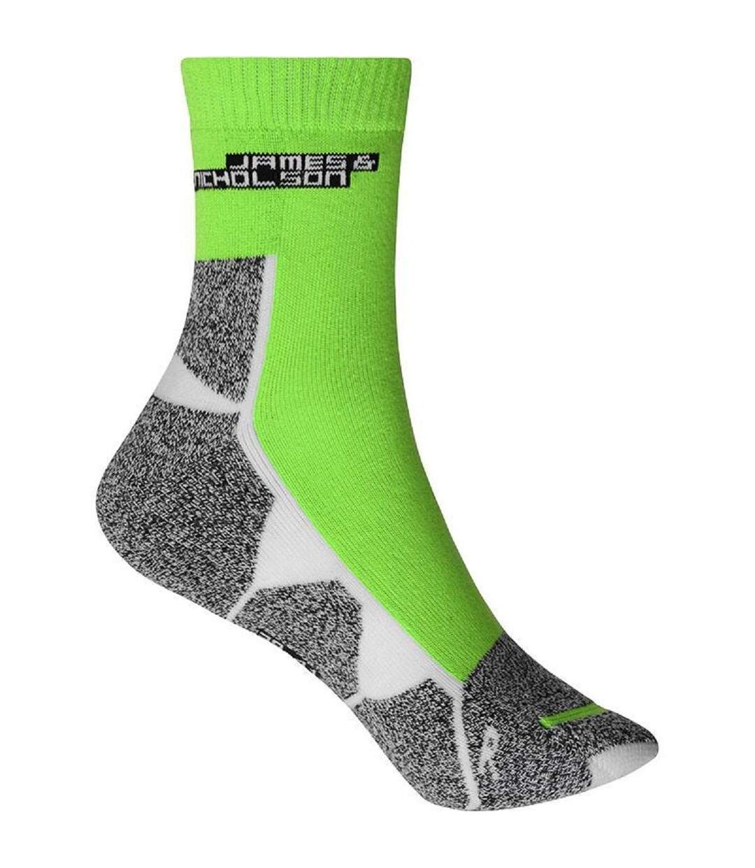 Chaussettes de sport - JN215 - vert vif et blanc