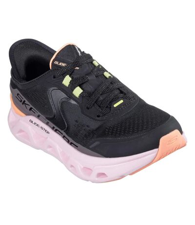 Womens/ladies glide step altus trainers black/multicoloured Skechers