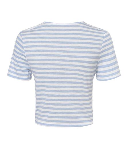 T-shirt Bleu/Blanc à Rayures Femme Vila Vimooney