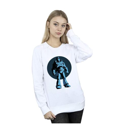 Disney Sweatshirt Lightyear Buzz Standing Circle Womens/Ladies (Blanc) - UTBI25044