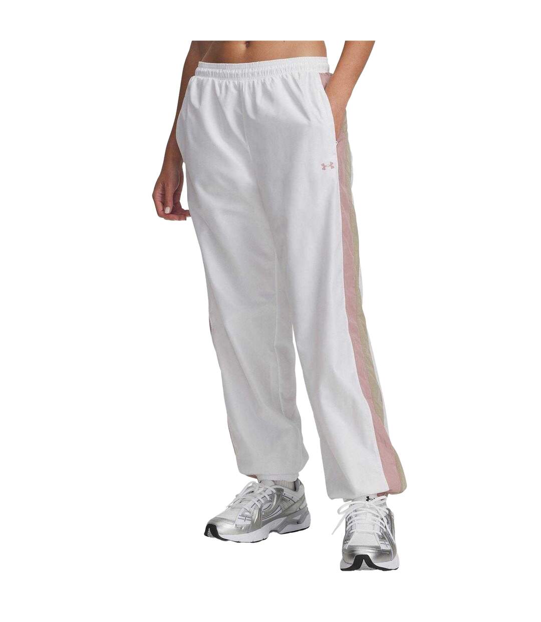 Womens/ladies Icon Tracksuit Bottoms White Under Armour-2