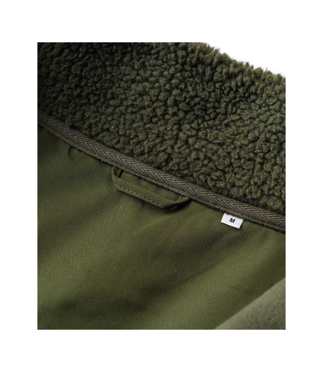 Unisex Adult Borg Fleece Jacket Olive Green Ravine-4