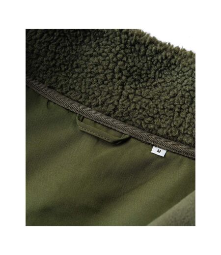 Unisex Adult Borg Fleece Jacket Olive Green Ravine
