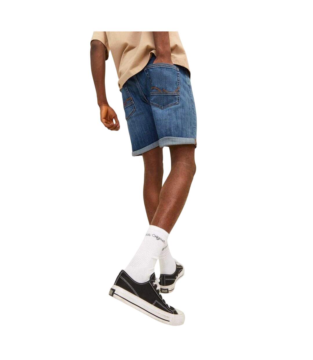 Mens Denim Jean Shorts Blue Denim Jack And Jones-3