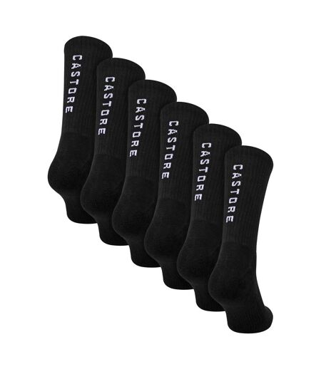 6 Pairs Mens Crew Socks Sports Training Gym Everyday Black White Socks