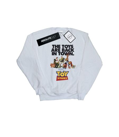 Disney Sweatshirt Womens/Ladies Toy Story Movie Poster (Blanc) - UTBI41956