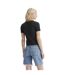 Womens/ladies Ribbed V Neck Top Caviar Levis-2