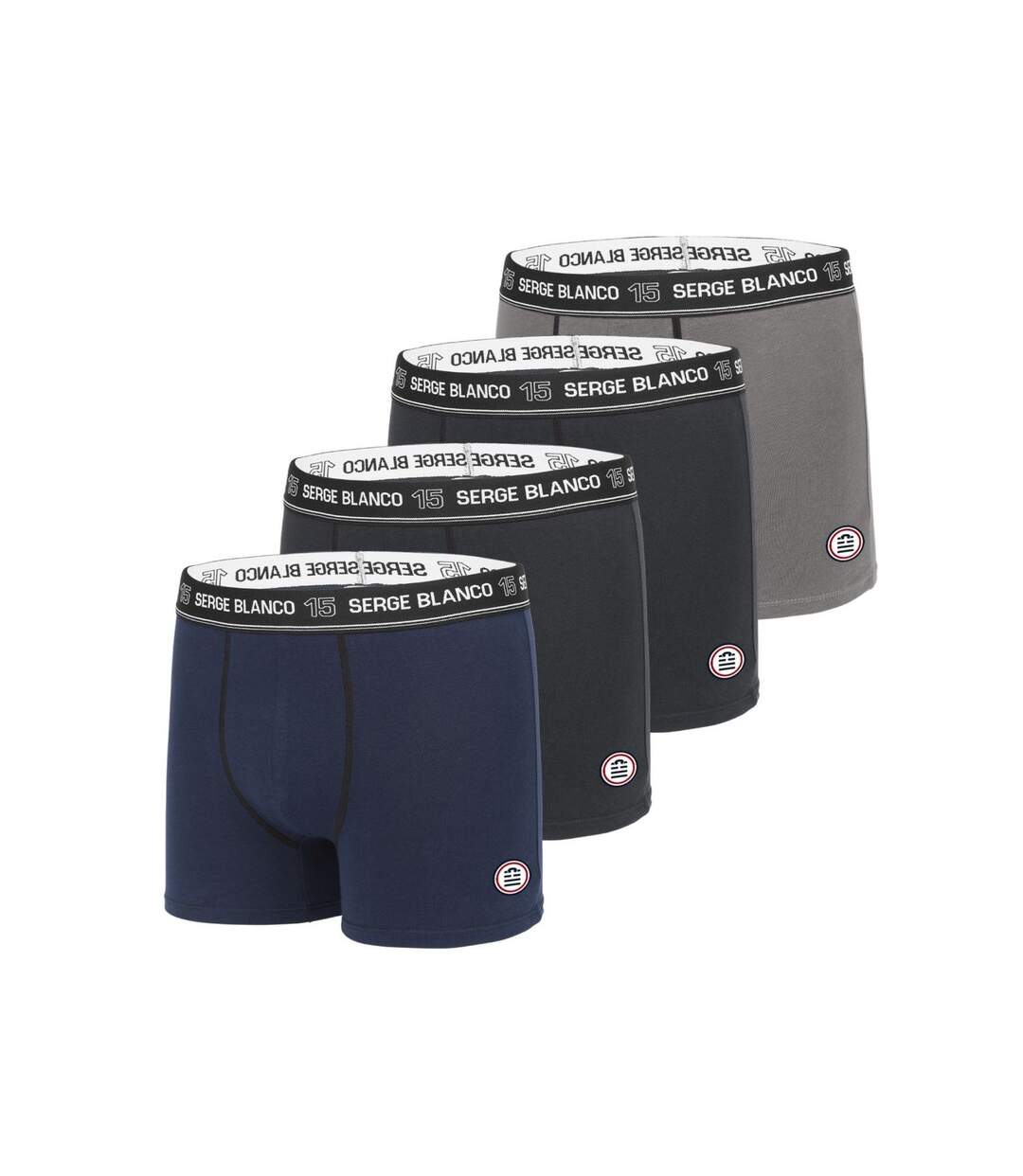 Lot de 4 Boxers coton homme Colored Class' Serge Blanco-1
