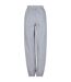 Womens/ladies Fluffy Sweatpants Heather Grey Build Your Brand-2