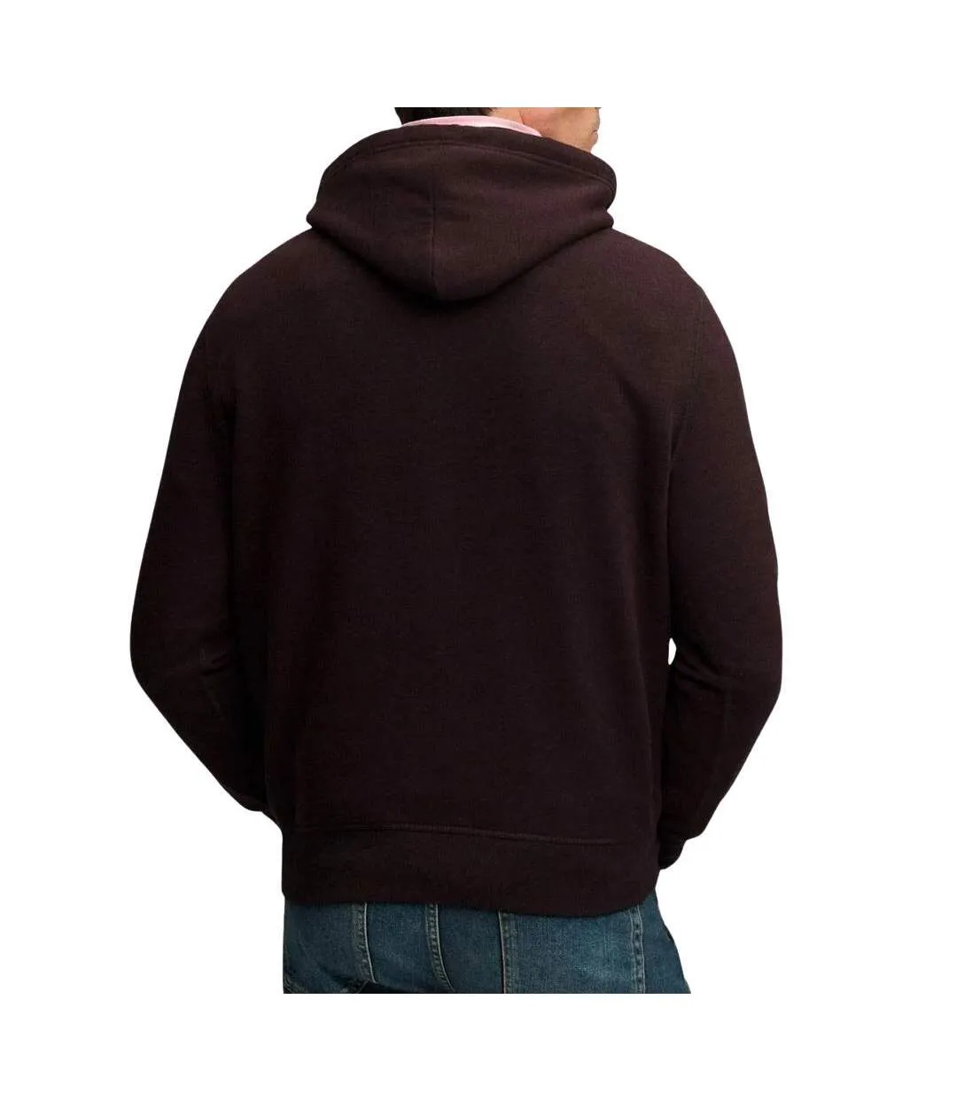 Sweat marron homme superdry essential-2