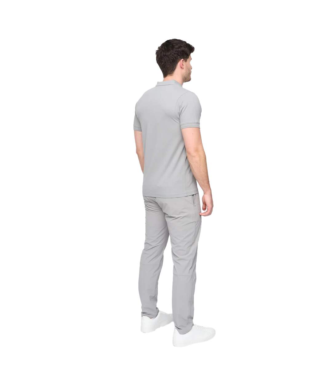 Mens Limatar Short-sleeved Polo Shirt Grey Duck And Cover-3