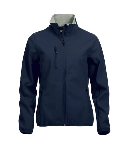 Veste softshell basic femme bleu marine foncé Clique