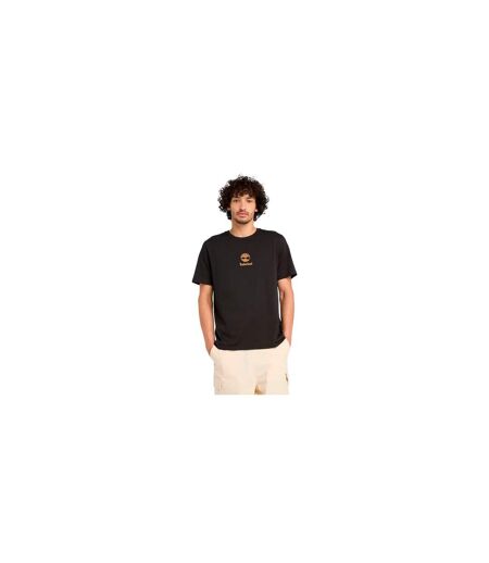 Mens Stacked Logo T-shirt Black Timberland