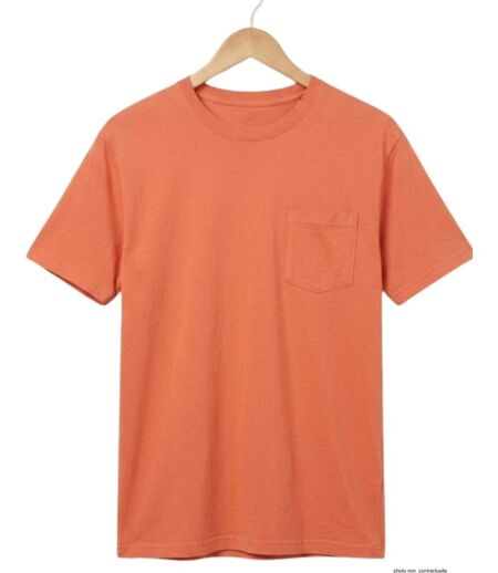 CHALLENGER SHERIF3 — Tee-shirt 1 poche orange : l'éclat du coton jersey au quotidien