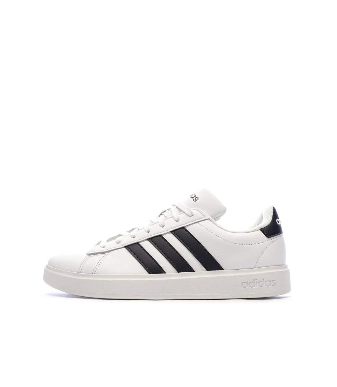 Baskets blanches/noires homme adidas grand court 2.0-1