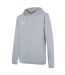 Womens/ladies Club Leisure Hoodie Grey Marl White Umbro-2