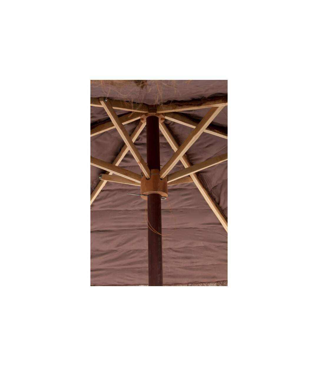 Parasol en Bois Cocotier 150cm Marron-3