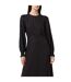 Robe Mi-longue Manches Longues Motif/style À Pois Kimmy Femme Noir Finery-4