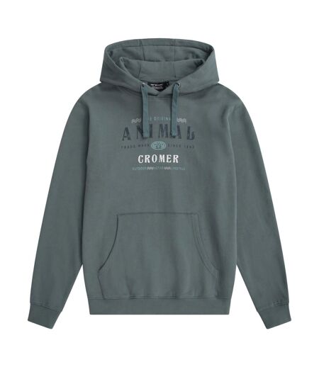Mens River Cromer Hoodie Green Animal