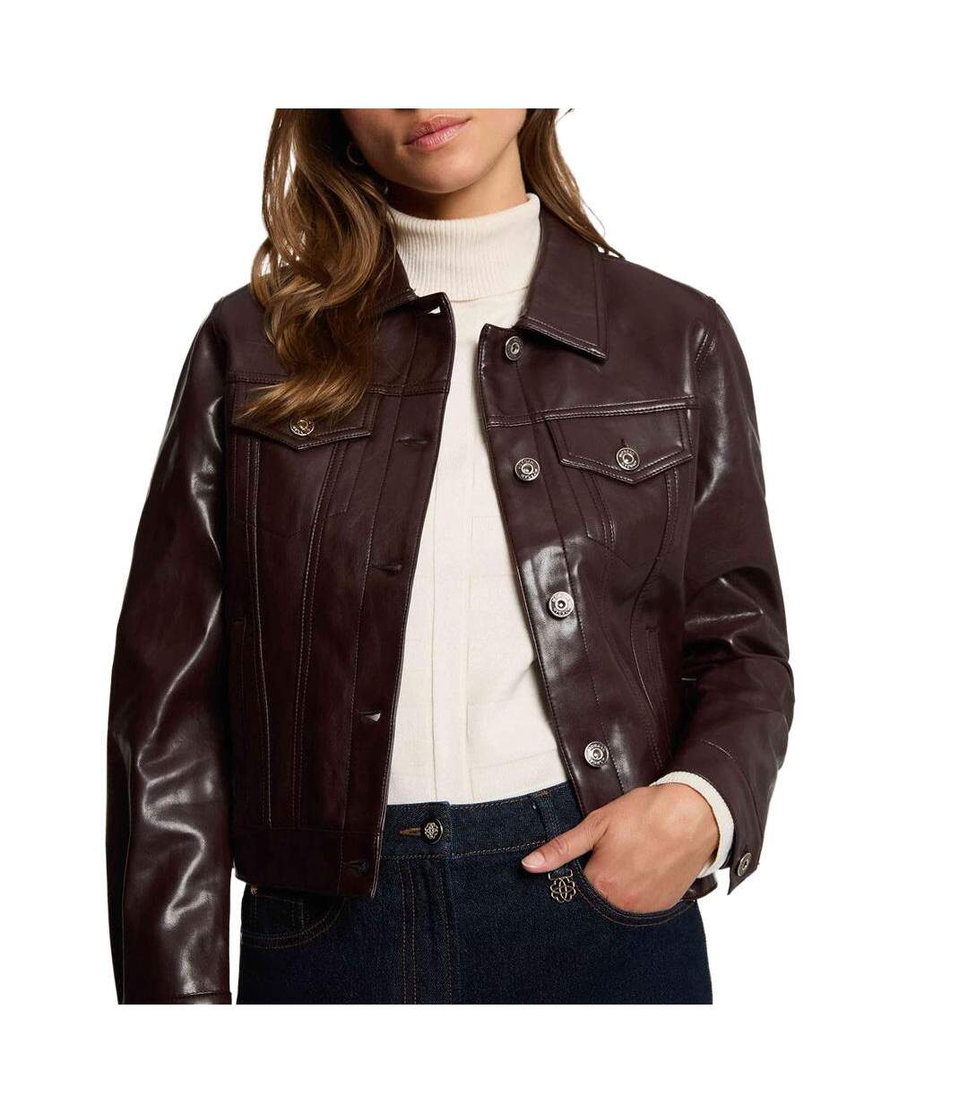 Veste bordeaux femme morgan gfalou-1