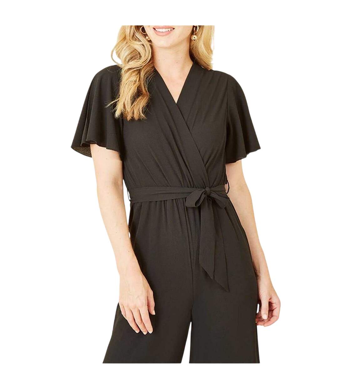 Combinaison Manches Style Ange Motif/style Court Femme Noir Mela London-4
