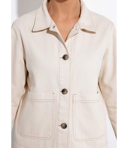 Veste worker boutonnée en jean